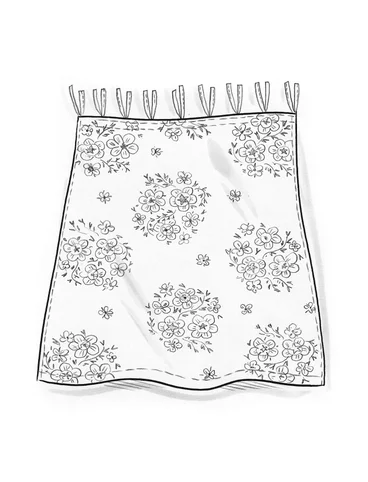 “Desert Bloom” short curtain in organic cotton - blklocka