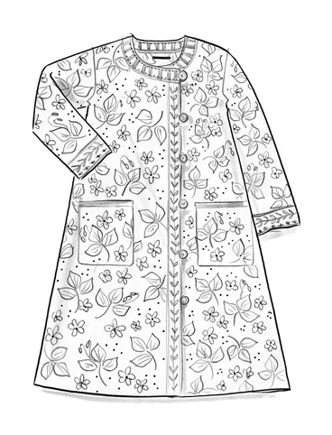 Manteau "Ottilia" en maille de laine et coton biologique/recyclé - blck