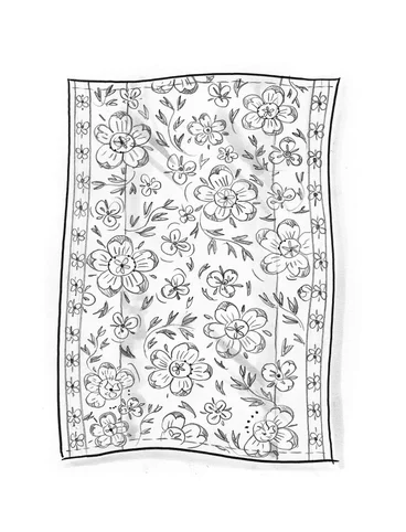 “Desert Bloom” tablecloth in organic cotton - dovgrn