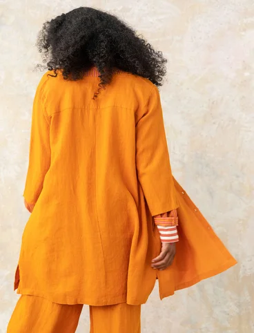 Woven blouse in linen - masala