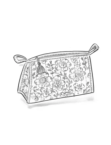 “Petals” toiletry bag in organic cotton - porslins0SP0bl