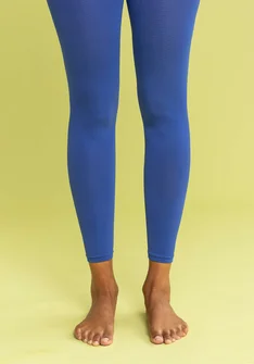 Solid-colored leggings in recycled nylon - lupin