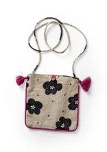 “Web” purse in cotton/linen - natur