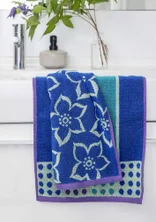“Flow” guest towel in organic cotton, 2-pack - briljantbl