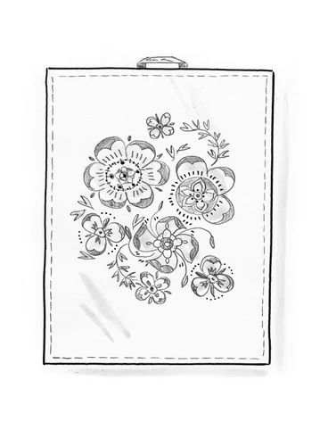 “Desert Bloom” organic cotton tea towel - linbl
