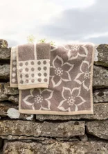 “Flow” guest towel in organic cotton 2-pack - kalksten