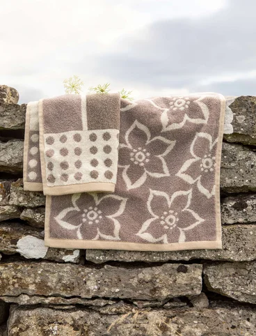 “Flow” guest towel in organic cotton, 2-pack - kalksten