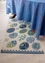 “Nest” hallway runner in organic cotton (flax blue One Size)
