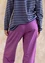 Organic cotton striped essential sweater (dark indigo/thistle M)