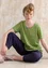 “Billie” organic cotton/modal short-sleeve top (aqua green/patterned M)