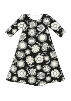 Trikåklänning "Sunflower" i lyocell/elastan - svart