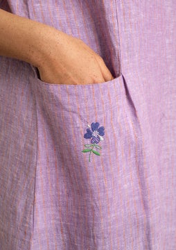Ärmlös klänning powder purple/striped
