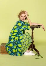 “Limone” rayon woven kimono - buteljgrn