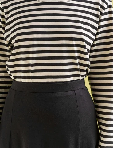 “Billie” jersey skirt in organic cotton/modal - svart