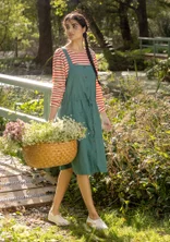 V�ävd klänning "Garden" i ekologisk bomull/lin - malrt
