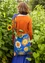 Väska "Sunflower" i ekologisk bomull/lin (kornblå En storlek )