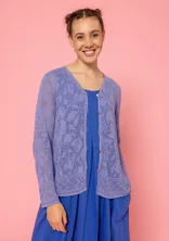 “Luisa” pointelle cardigan in linen/recycled cotton - mrk0SP0lavendel