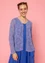 “Luisa” pointelle cardigan in linen/recycled cotton (dark lavender S)