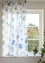 “Nest” short curtain in organic cotton (flax blue One Size)