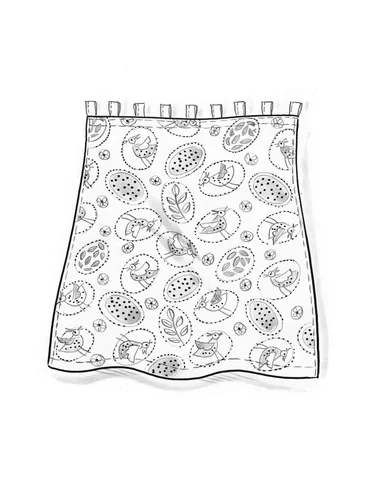 “Nest” short curtain in organic cotton - cikada