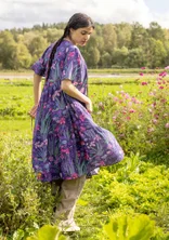 Vävd klänning "Iris" i ekologisk bomull - mrk0SP0ametist