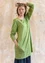 Tunique "Billie" en jersey de coton biologique/modal (vert lagon/motif M)