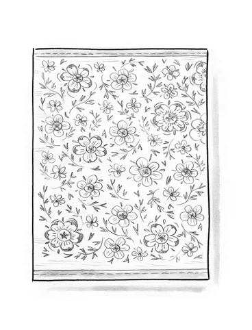 “Desert Bloom” organic cotton mat - blklocka