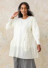 Woven organic cotton smock blouse - oblekt
