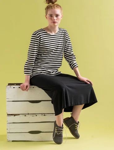 “Billie” jersey skirt in organic cotton/modal - svart