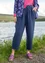 “Ottilia” woven organic cotton trousers (violet M)