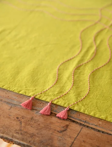“Stitches” tablecloth in organic cotton - kiwi0SL0
