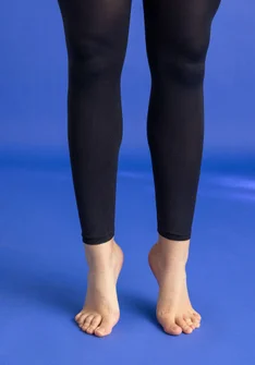 Legging uni en polyamide recyclé - svart