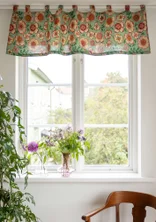 “Desert Bloom” organic cotton curtain valance - dovgrn