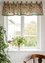 “Desert Bloom” curtain valance in organic cotton (dusty green One Size)