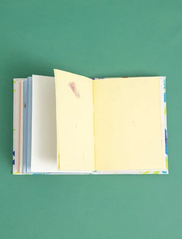 Notitieboekje "Brush" van met stof bekleed papier - vit