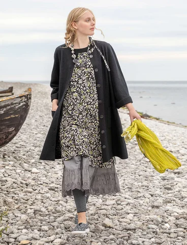 Tricot jurk "Strandäng" van lyocell/elastaan - svart