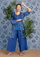“Amber” woven organic cotton/linen trousers - lupin