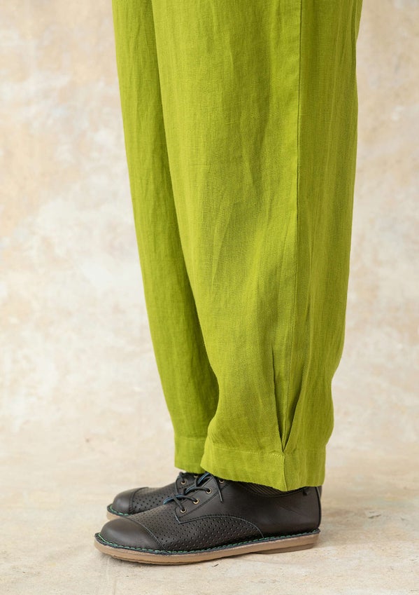 Linen pants asparagus