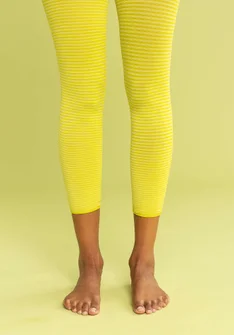 Raidalliset leggingsit kierrätettyä polyamidia - limegrn0SL0oblekt