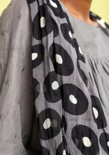 Tørklæde "Lillian" i økologisk bomuld - svart
