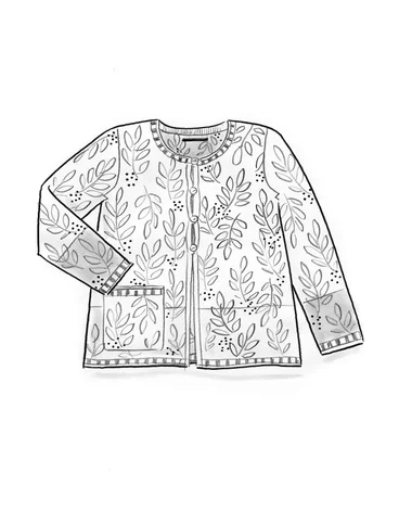 “Ängskär” cardigan in organic and recycled cotton - svart