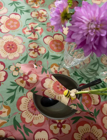 “Desert Bloom” organic cotton tablecloth - dovgrn