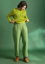 “Stella” organic cotton/elastane jersey trousers - koriander