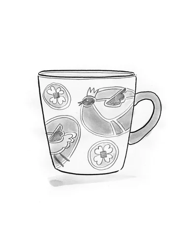 “Nest” ceramic mug - limegrn