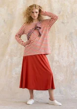 “Billie” jersey skirt in organic cotton/modal - koppar