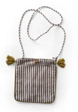 “Web” purse in cotton/linen - grafit