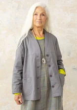 Vevd jakke i økologisk bomull - grafit