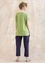 “Billie” short-sleeve top in organic cotton/modal (aqua green/patterned XS)