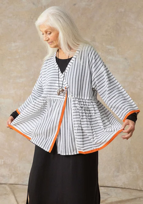 “Nord” woven blouse in organic cotton - halvblekt