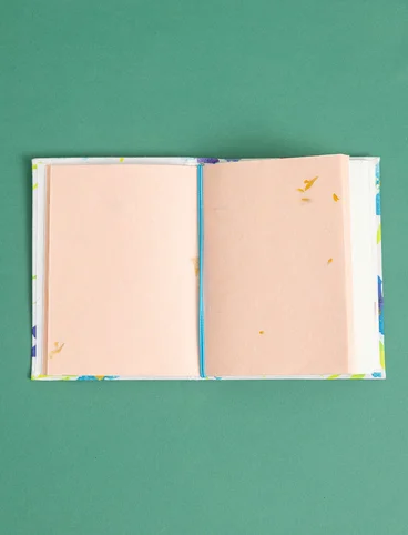 Notitieboekje "Brush" van met stof bekleed papier - vit